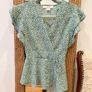 Small Monteau Green Floral Top